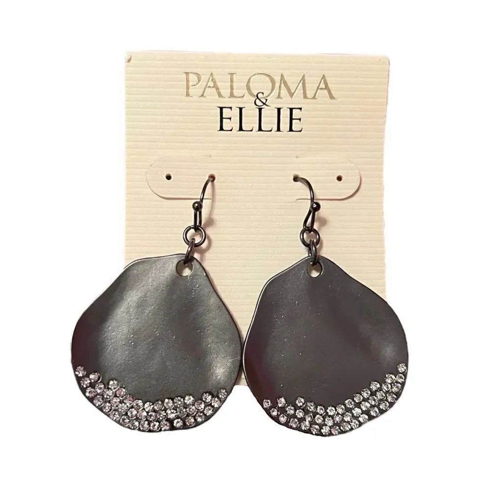 ⭐️3/$25⭐️ NWT Paloma & Ellie Dark Gray Rhinestone Dangle Earrings